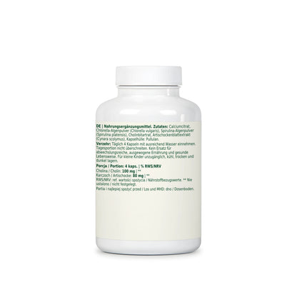 Dobry Rytm Spirulina + Chlorella z wapniem i choliną - 120 kapsułek