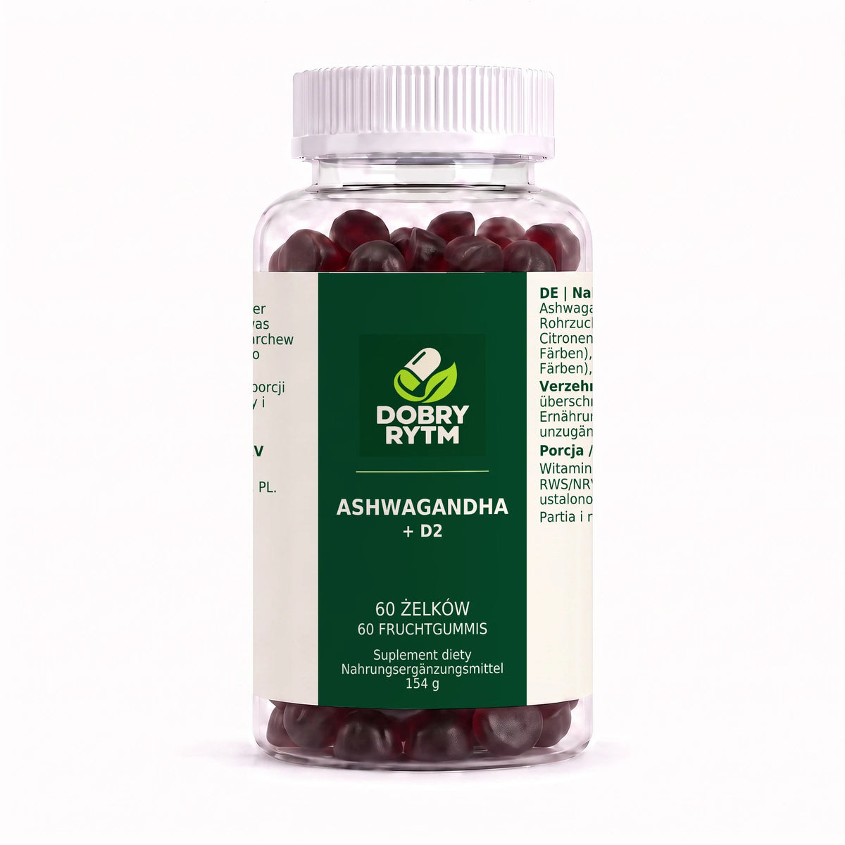 Dobry Rytm Ashwagandha + Witamina D2 - 60 żelków
