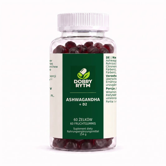 Dobry Rytm Ashwagandha + Witamina D2 - 60 żelków