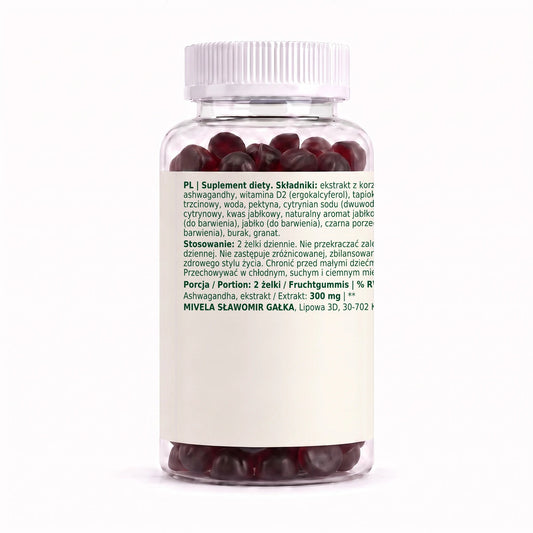 Dobry Rytm Ashwagandha + Witamina D2 - 60 żelków