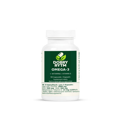 Dobry Rytm Omega-3 + Witamina E – 90 kapsułek