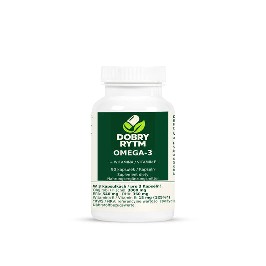 Dobry Rytm Omega-3 + Witamina E – 90 kapsułek