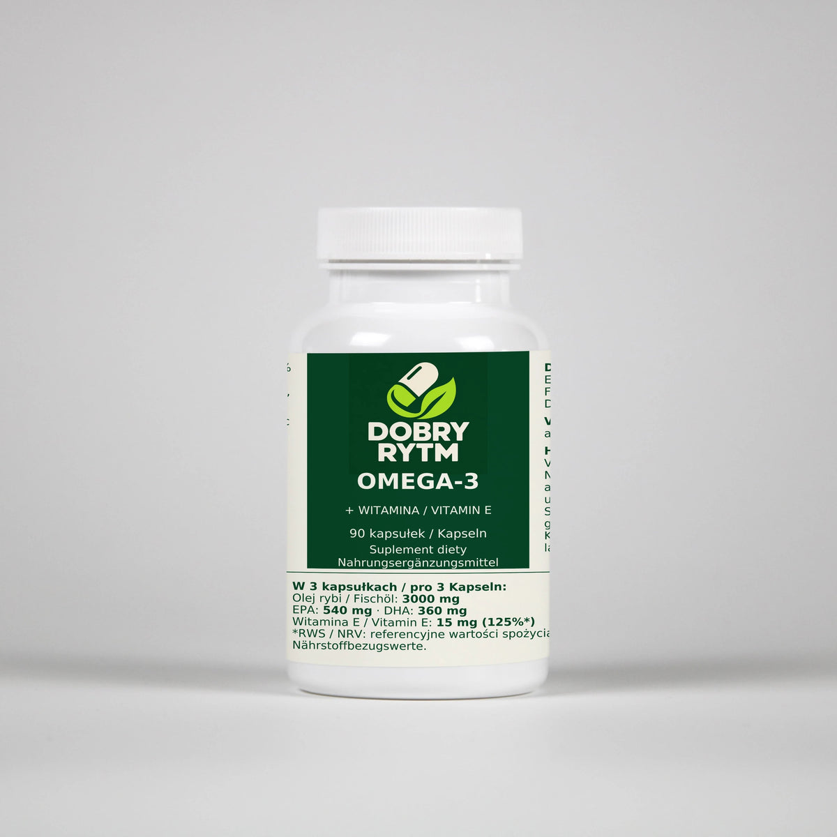 Dobry Rytm Omega-3 + Witamina E – 90 kapsułek
