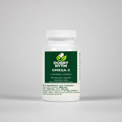Dobry Rytm Omega-3 + Witamina E – 90 kapsułek