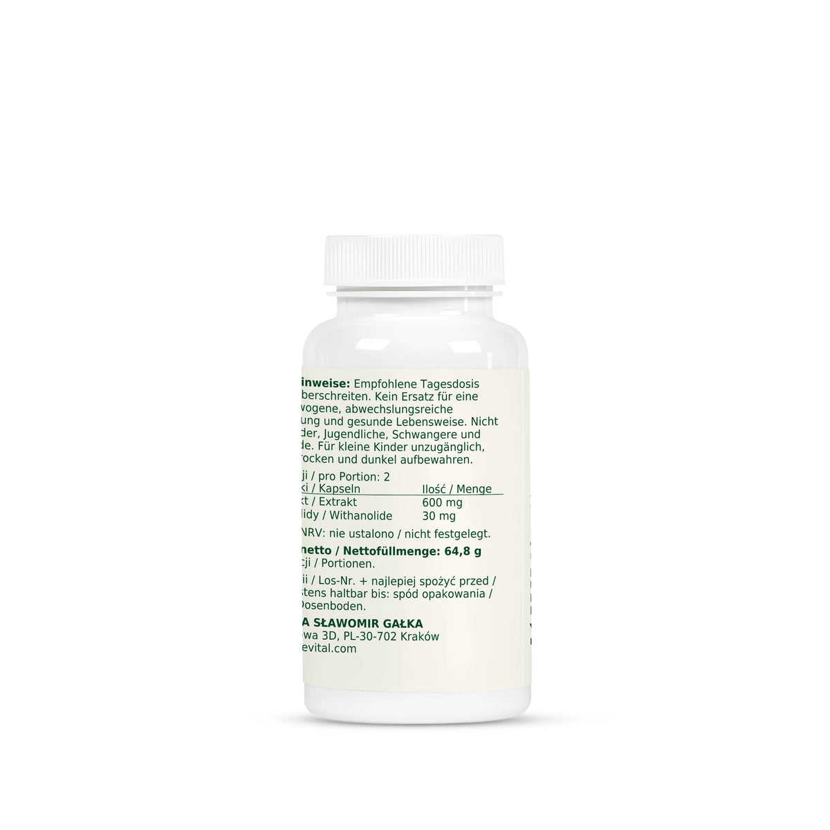 Dobry Rytm Ashwagandha 600 mg - 180 kapsułek