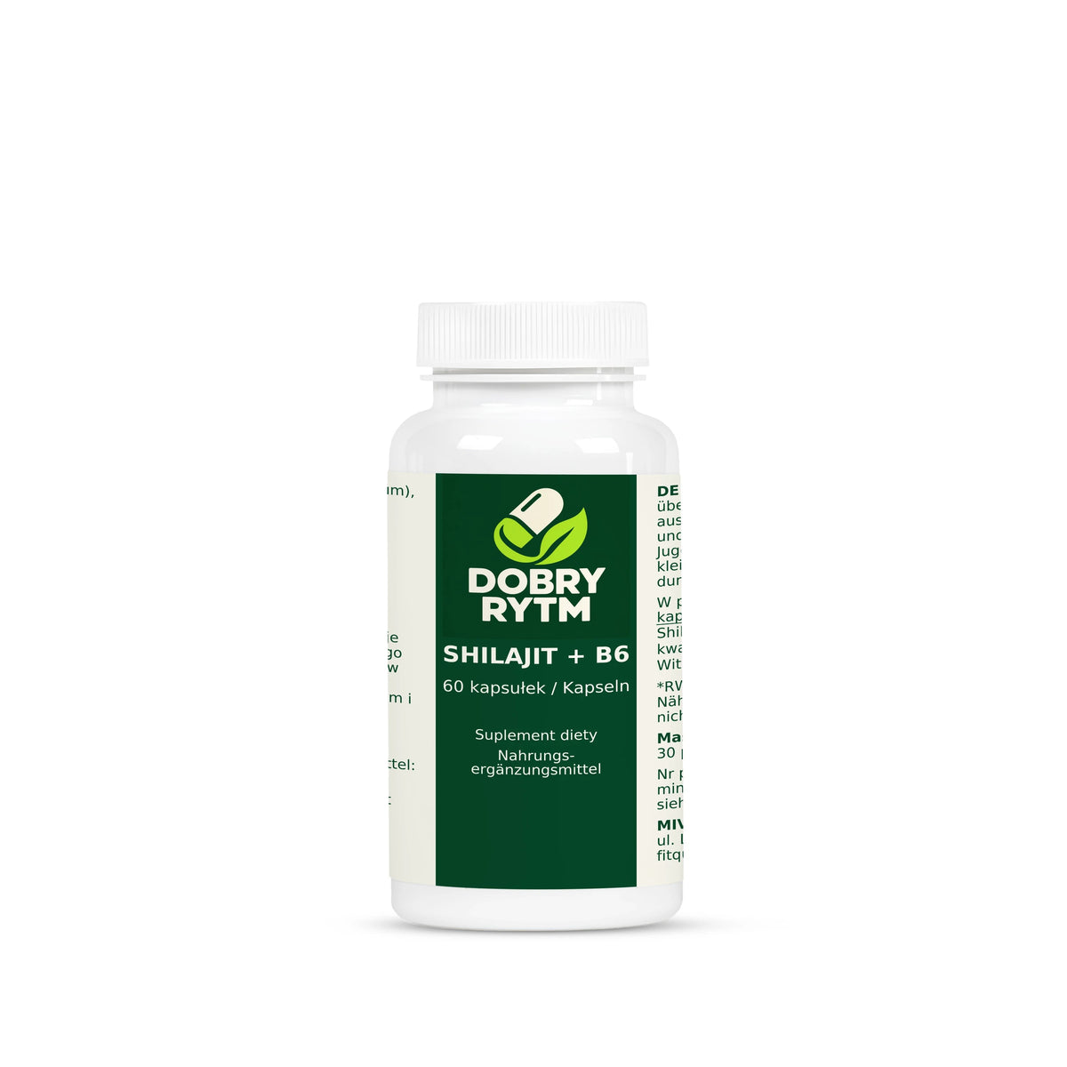 Dobry Rytm Shilajit + Witamina B6 - 60 kapsułek