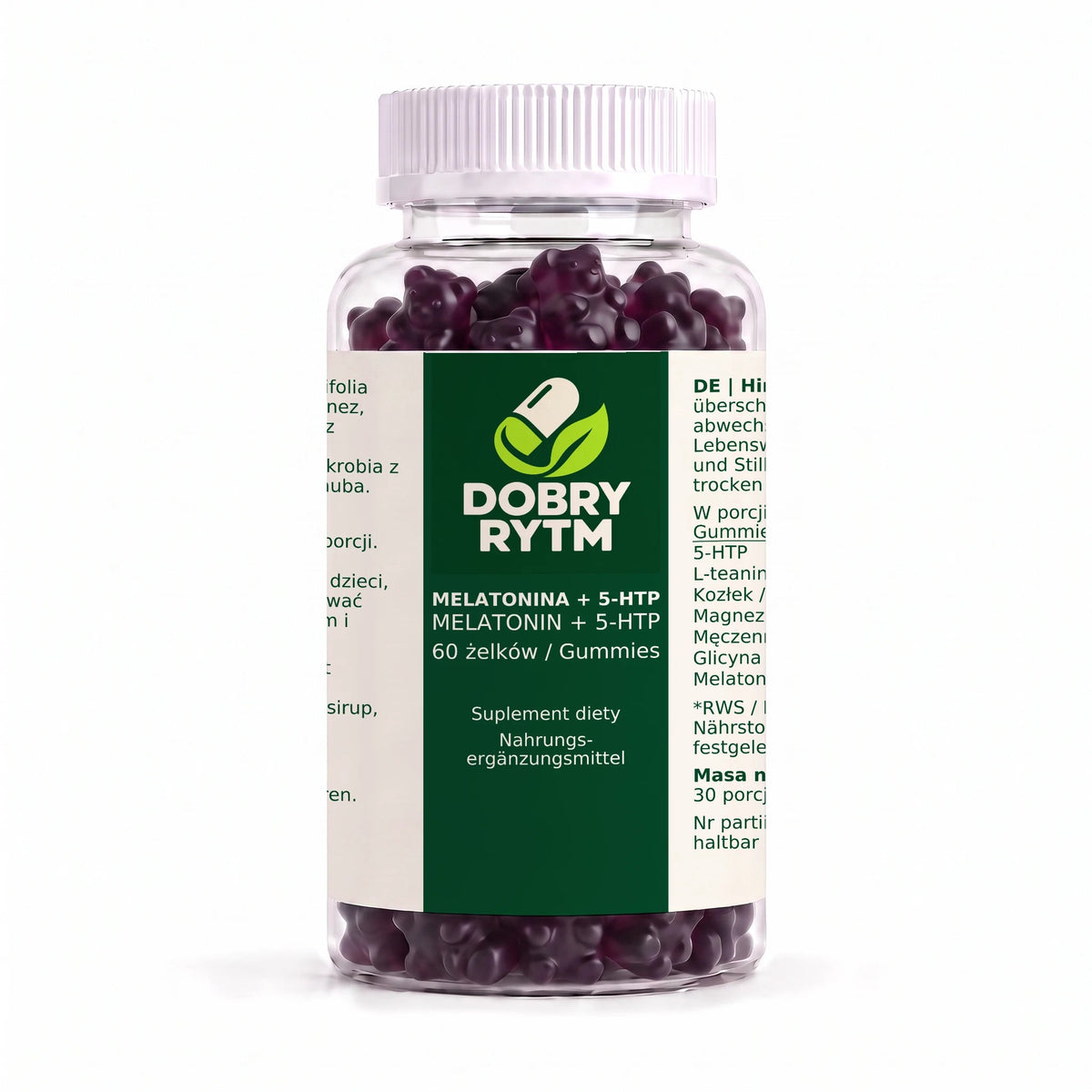 Dobry Rytm Melatonina 0,8 mg + 5-HTP i składniki roślinne - 60 żelków