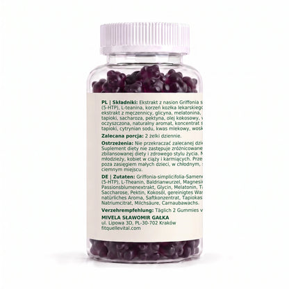 Dobry Rytm Melatonina 0,8 mg + 5-HTP i składniki roślinne - 60 żelków