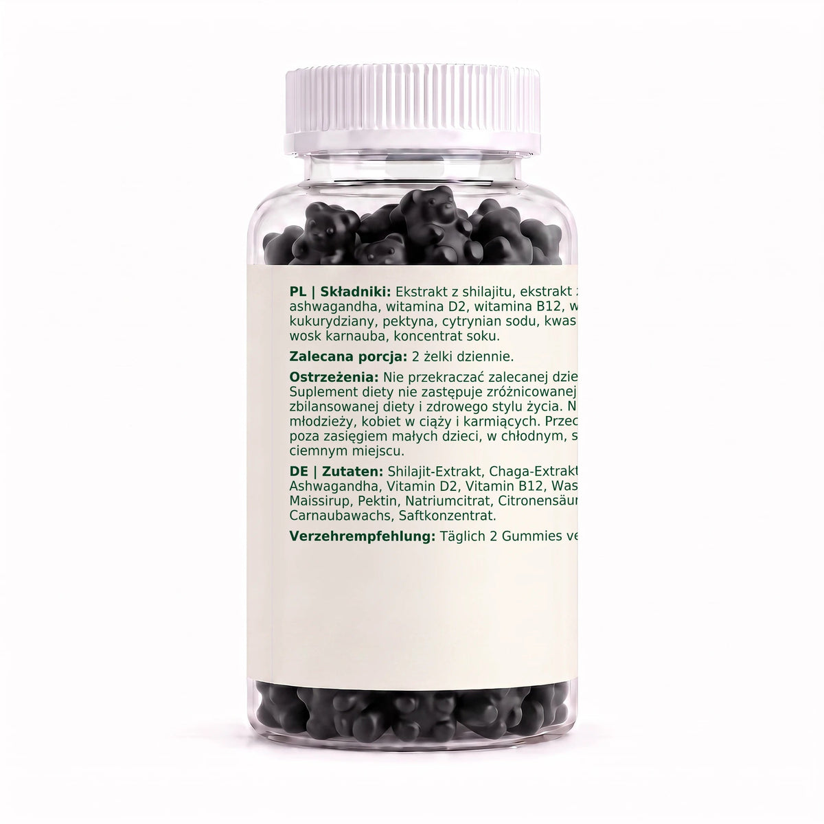 Dobry Rytm Shilajit + Chaga + Ashwagandha z witaminami D2 i B12 - 60 żelków