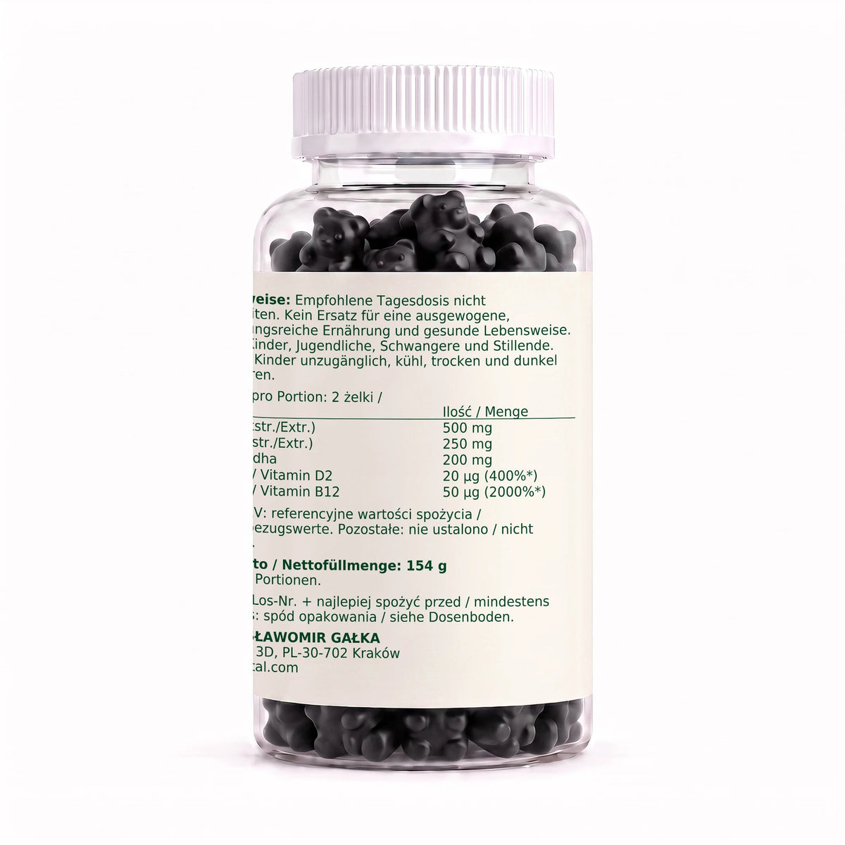 Dobry Rytm Shilajit + Chaga + Ashwagandha z witaminami D2 i B12 - 60 żelków
