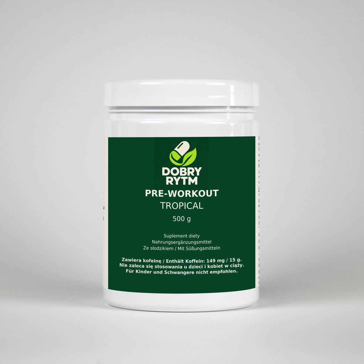 Dobry Rytm Pre-Workout Tropical z kofeiną - 500 g