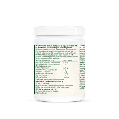 Dobry Rytm Pre-Workout Tropical z kofeiną - 500 g